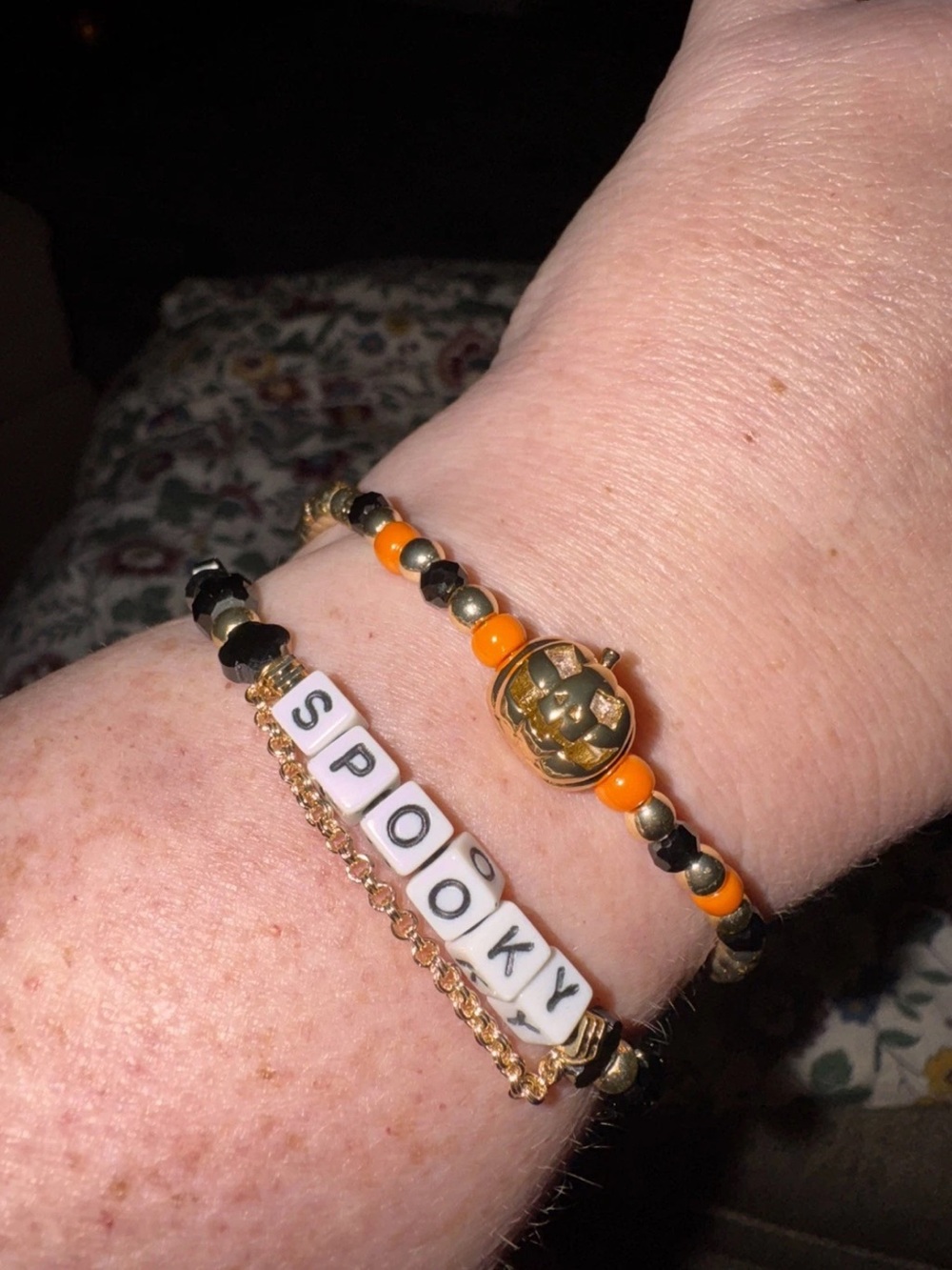 Erimish Bracelets Halloween bracelets Jack-o'-lantern and Spooky